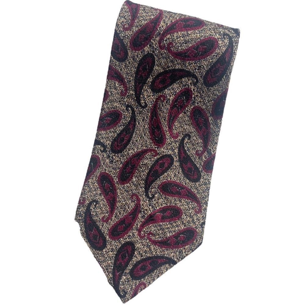 Caravaggio 100% Pure Italian Silk Tie Paisley Floral Print